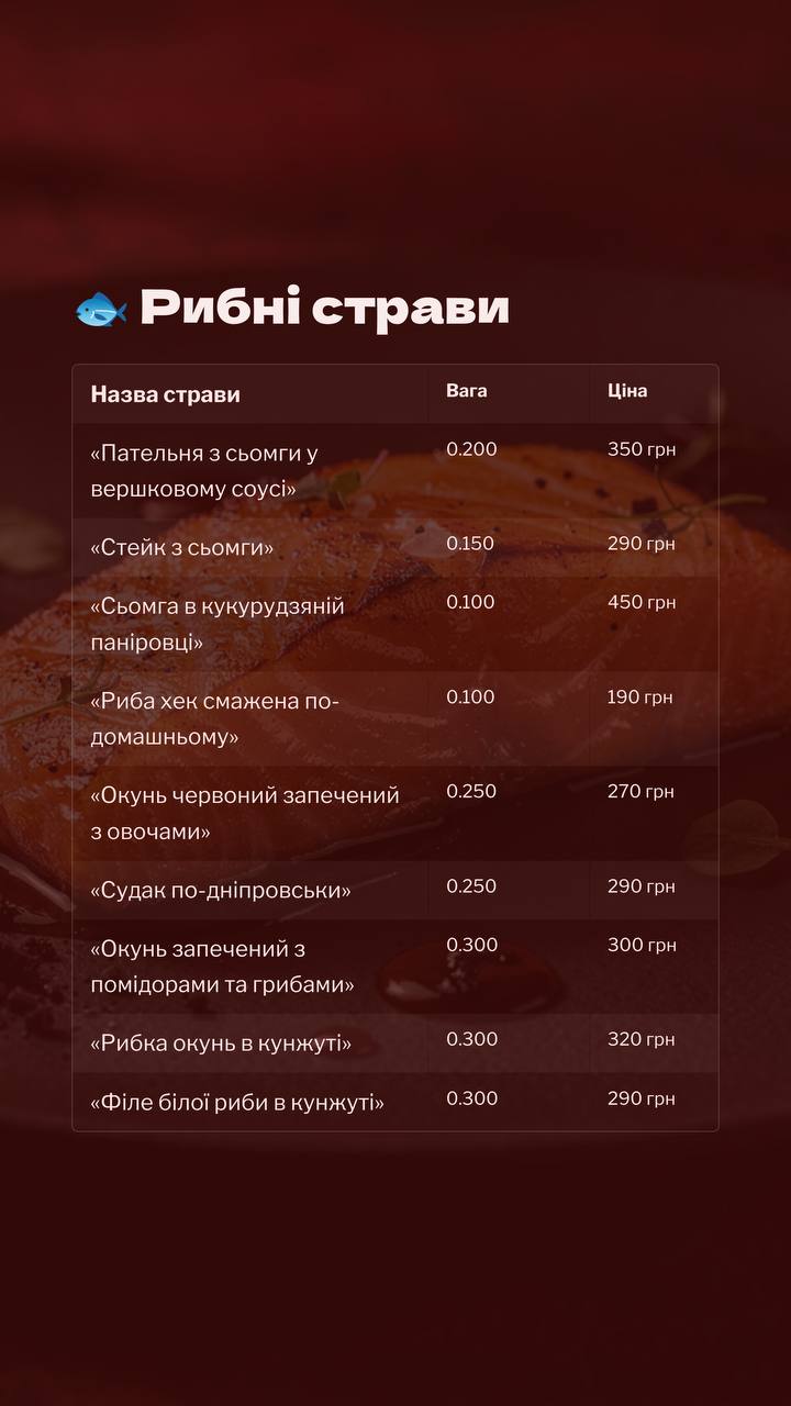 Сторінка меню 10