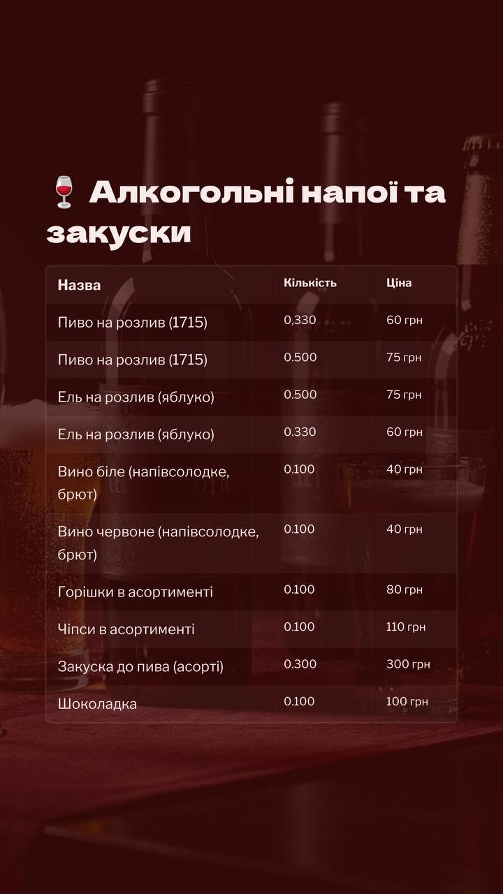 Сторінка меню 16